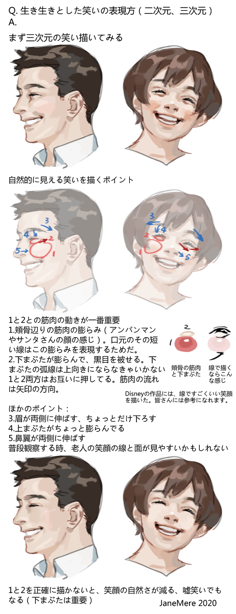 This is a pixiv picture whose title is 生き生きとした笑いの表現方.