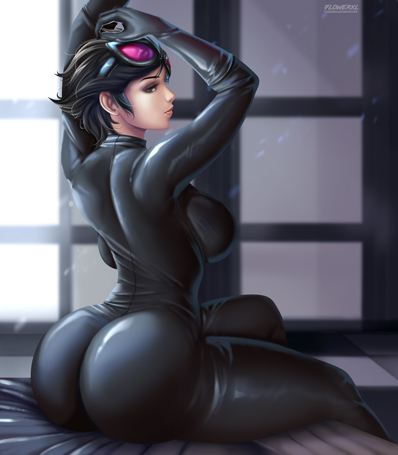 This is a pixiv picture whose title is Catwoman.