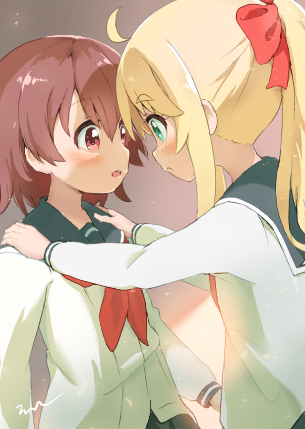 This is a pixiv picture whose title is ひなノア中学生編.
