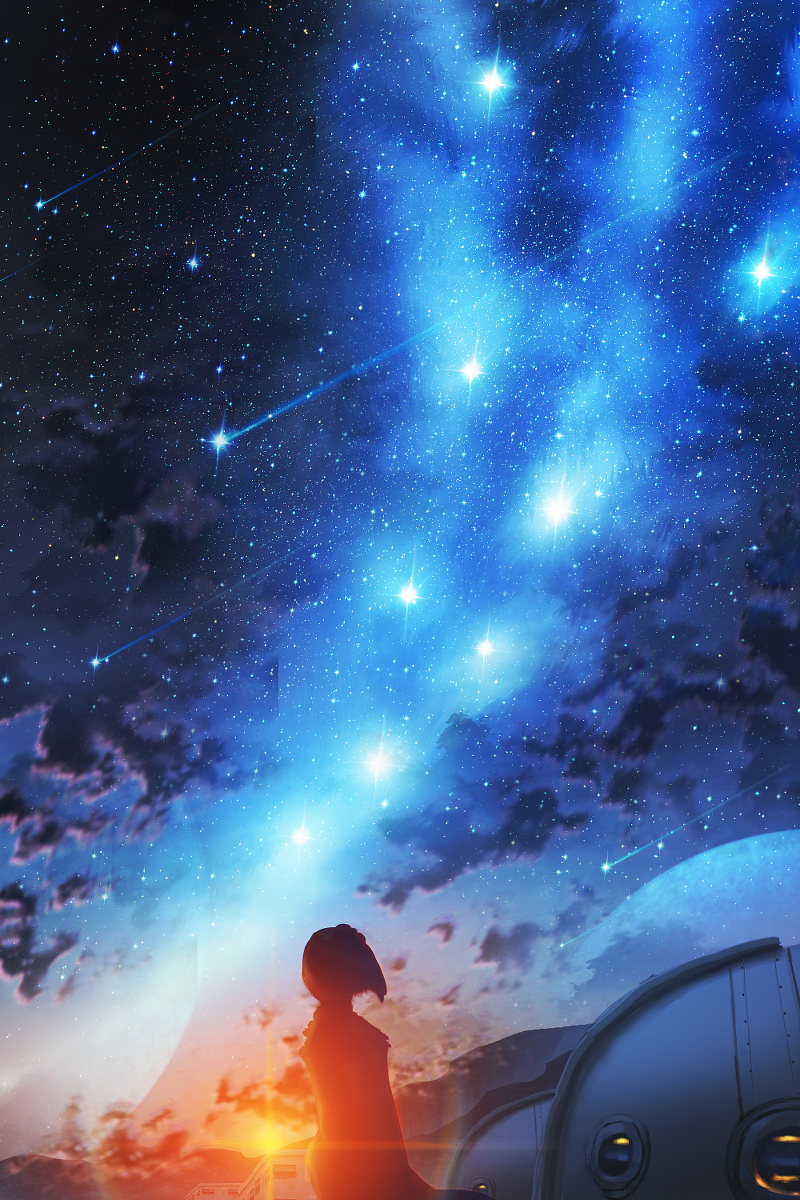 This is a pixiv picture whose title is 星空.