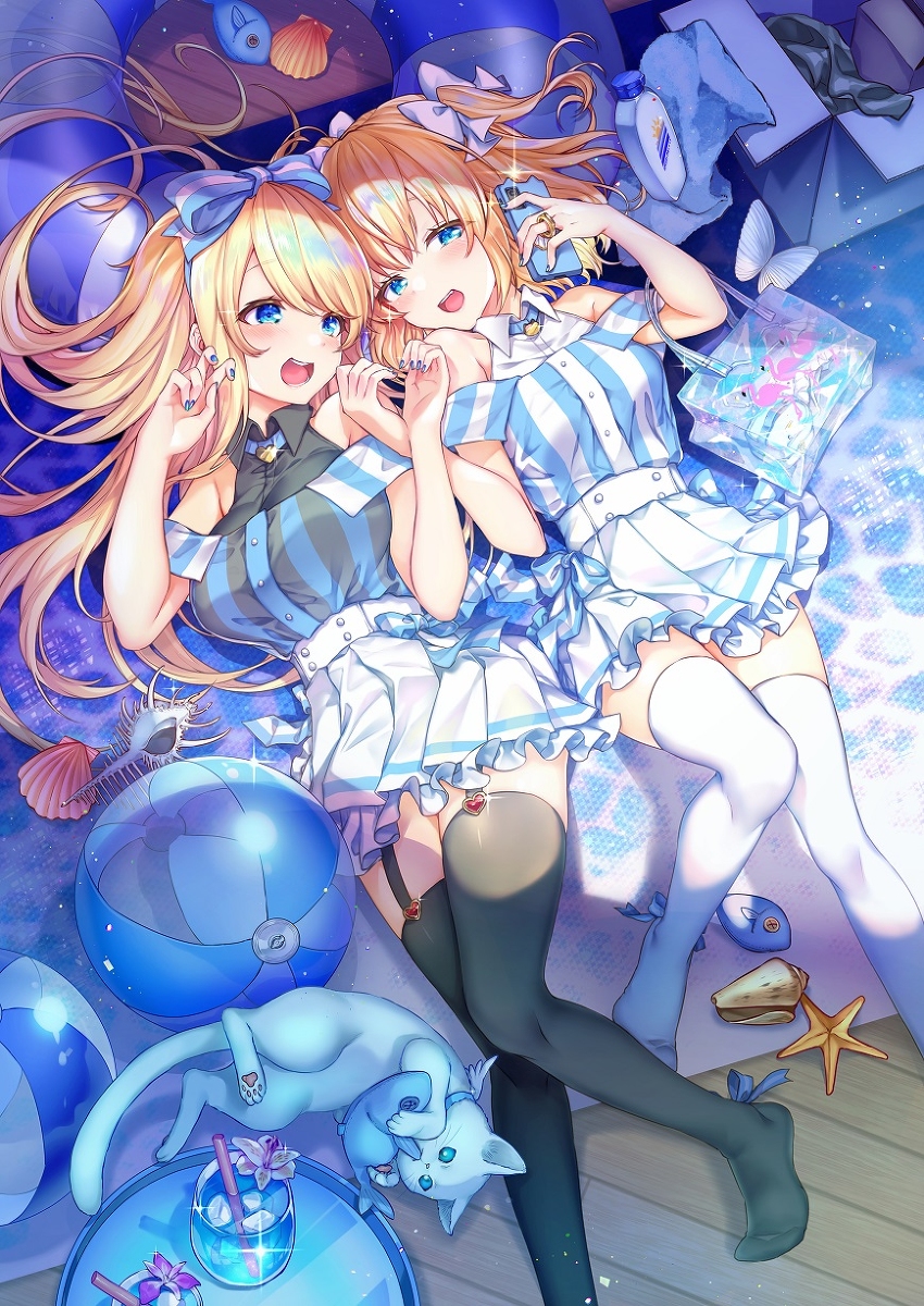 This is a pixiv picture whose title is ステイホームで海.