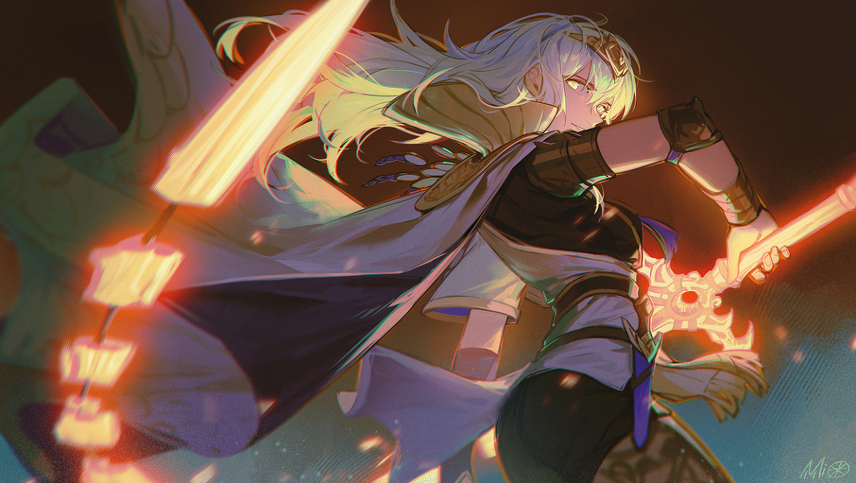 This is a pixiv picture whose title is 涅槃那&巴巴罗萨.