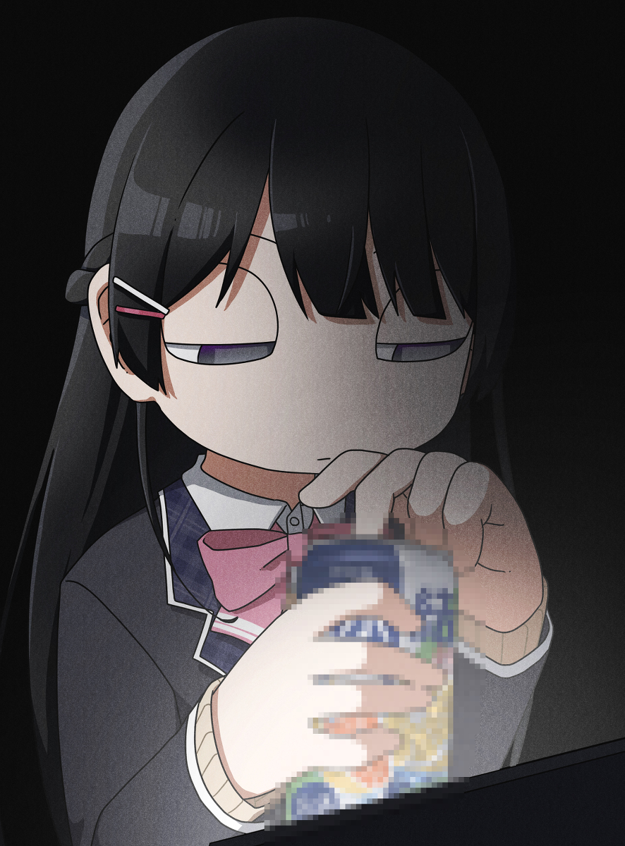 This is a pixiv picture whose title is ファンタを飲む委員長.