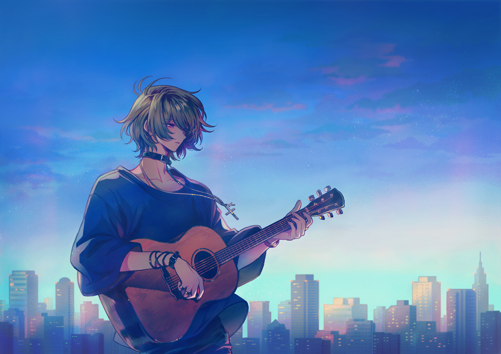 This is a pixiv picture whose title is 日暮れ/夜明け.