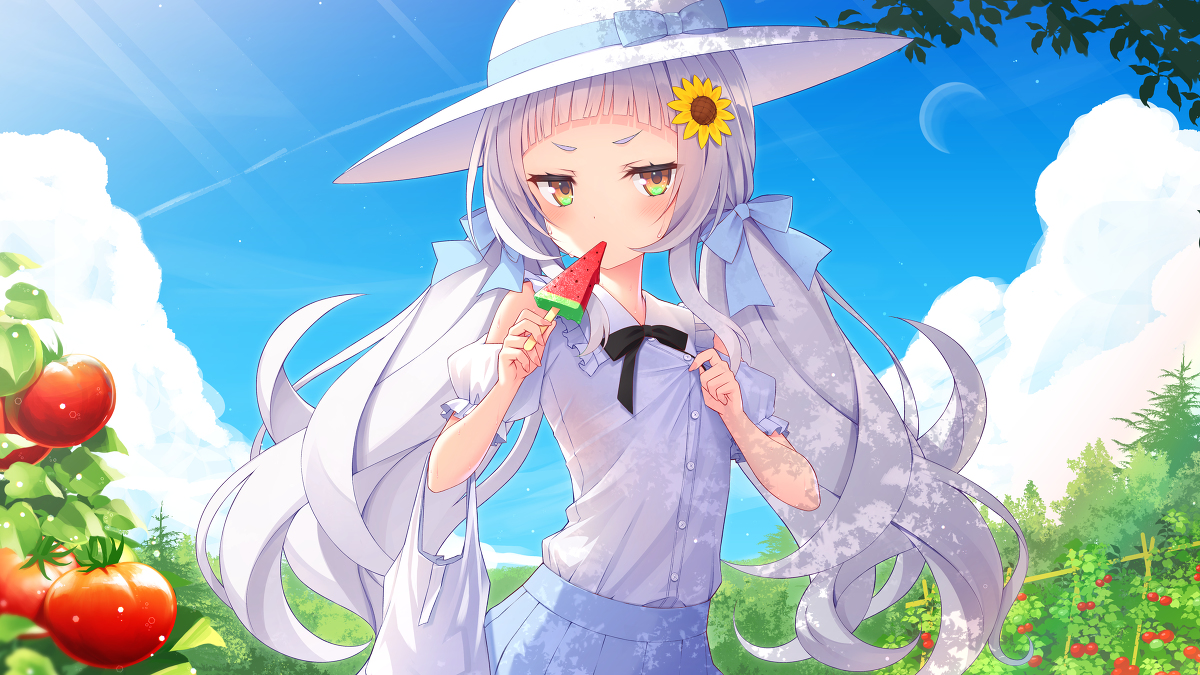 This is a pixiv picture whose title is ☀🍉🍅.