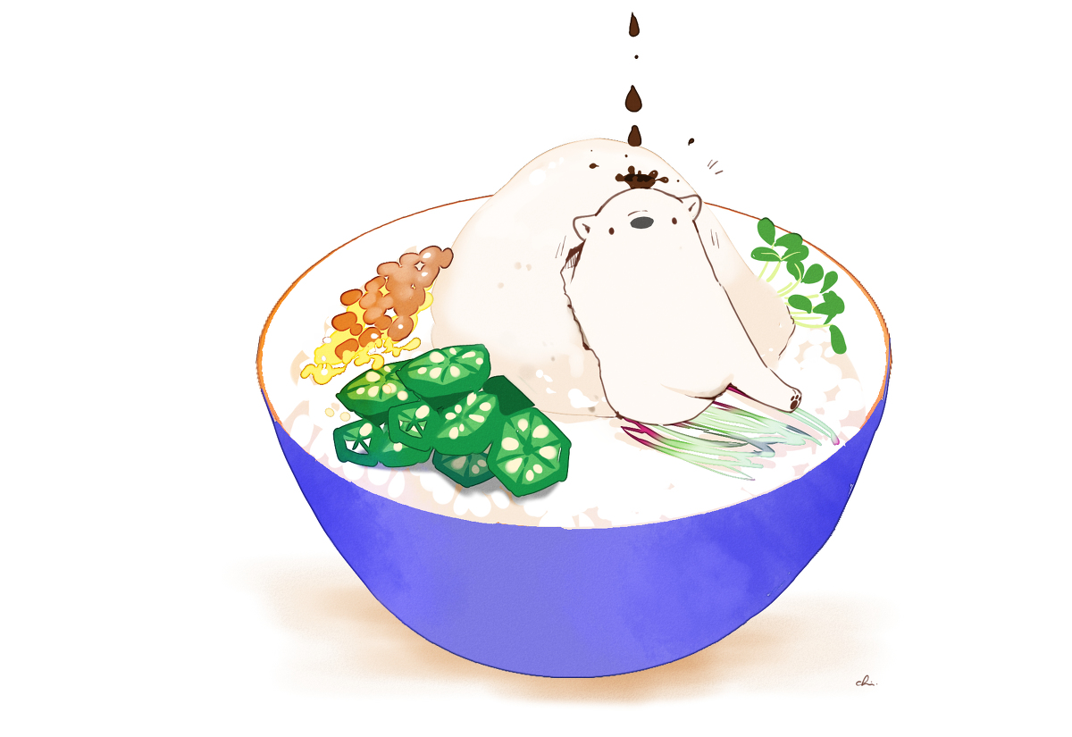 This is a pixiv picture whose title is ねばとろ丼.