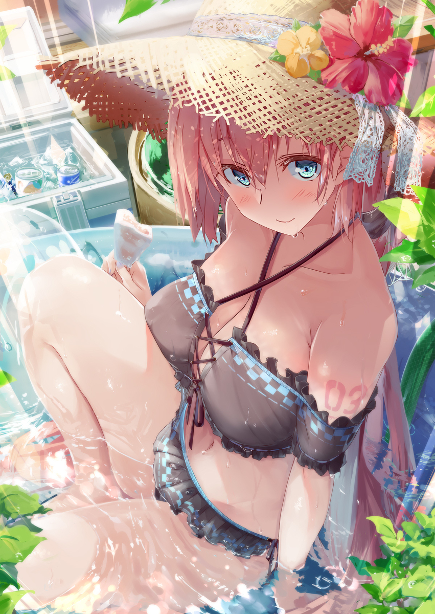 This is a pixiv picture whose title is ルカさんに涼んでもらいました。.