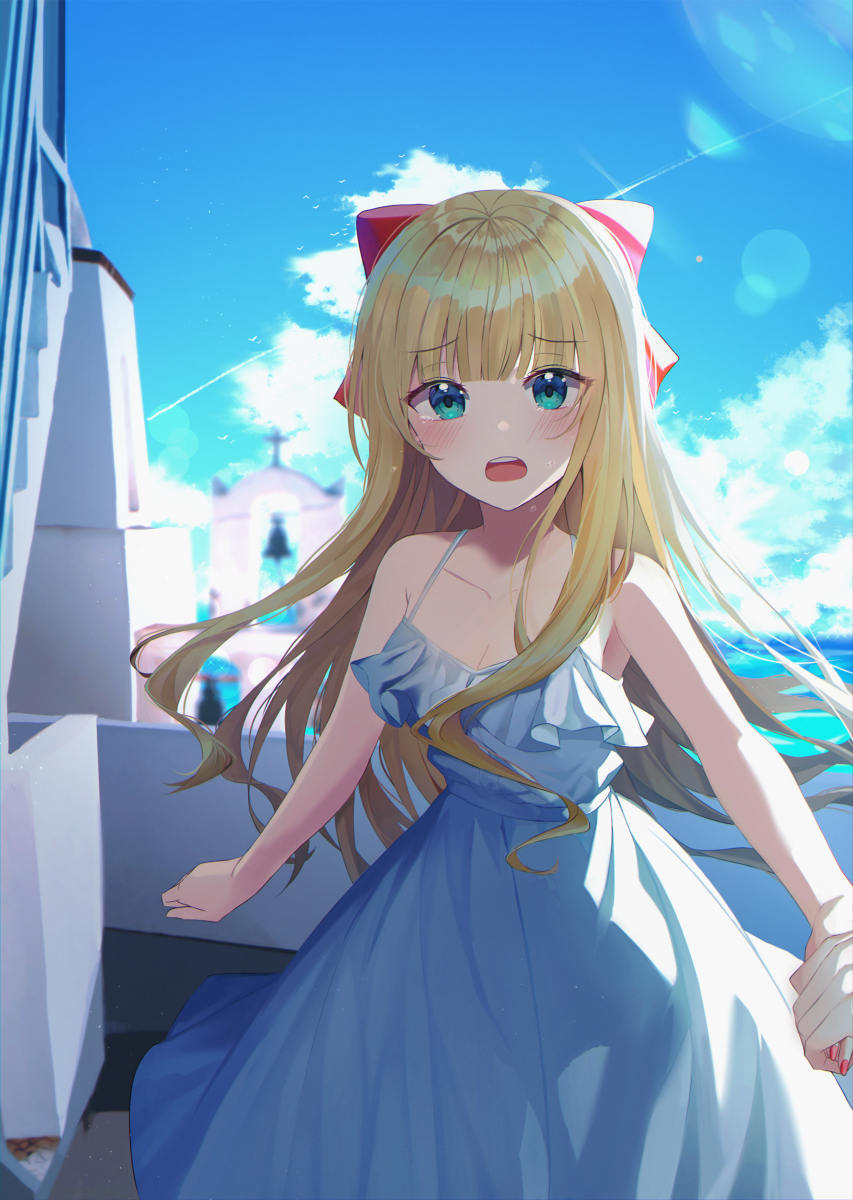 This is a pixiv picture whose title is SANTORINI♥.