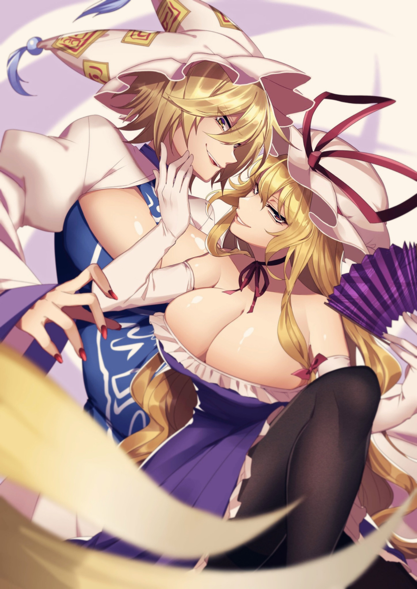This is a pixiv picture whose title is スキマ妖怪とその式神.