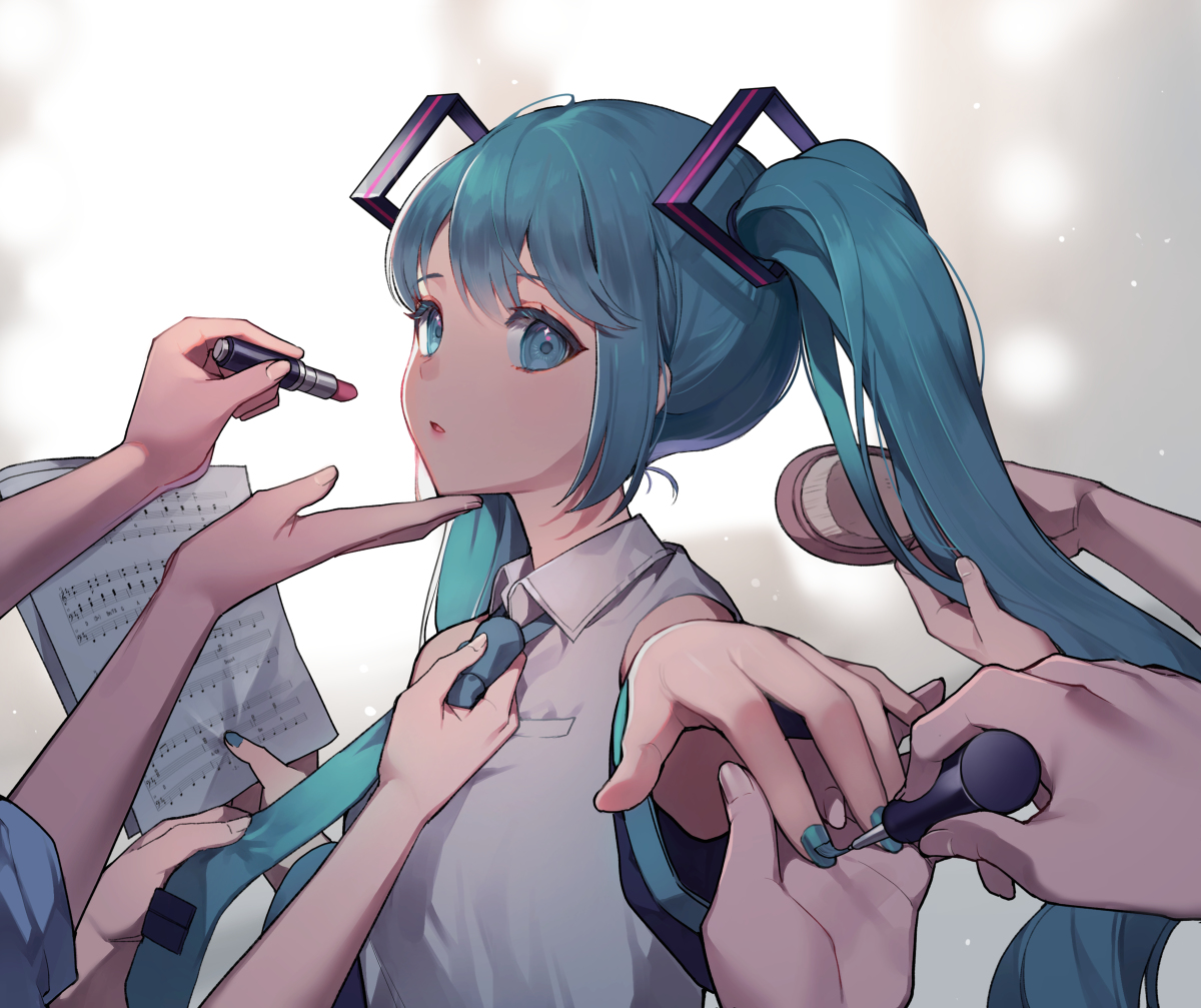 This is a pixiv picture whose title is 初音ミク.