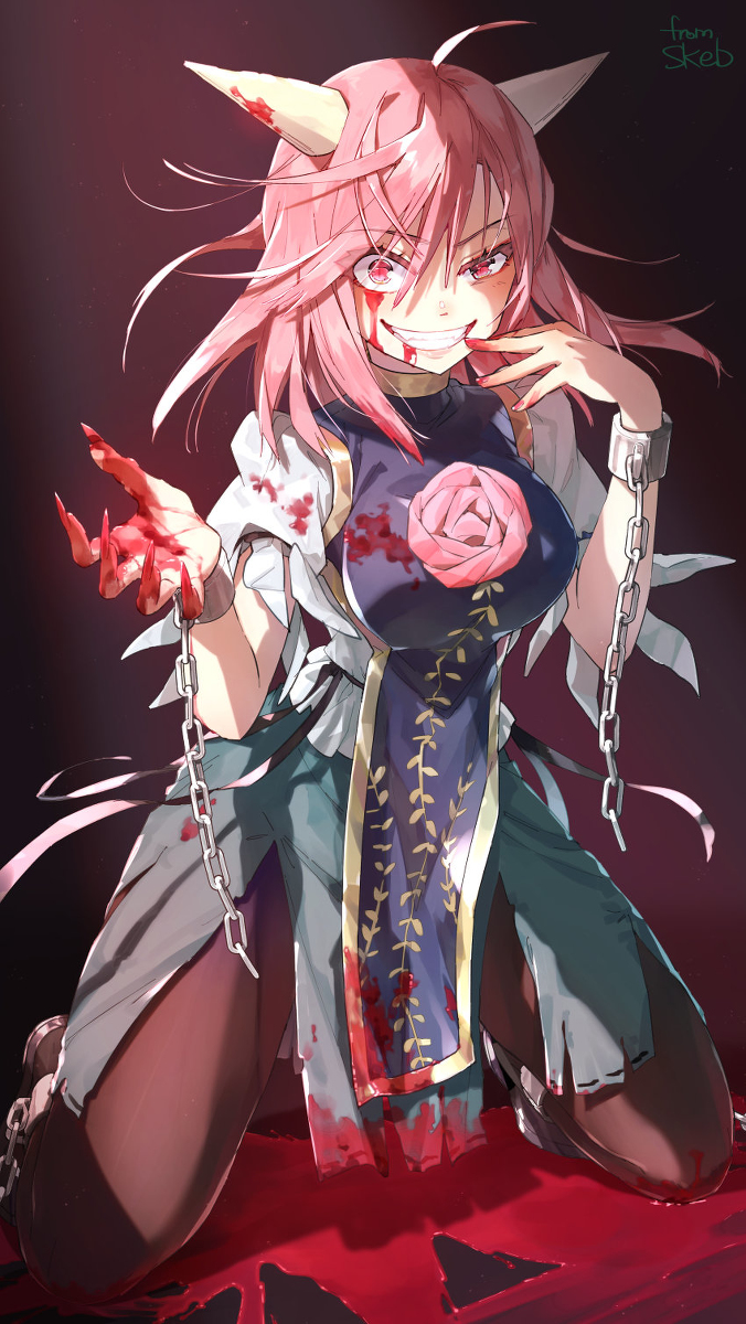 This is a pixiv picture whose title is 茨木華扇の影.