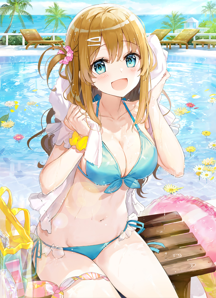 This is a pixiv picture whose title is プールサイドの彼女.