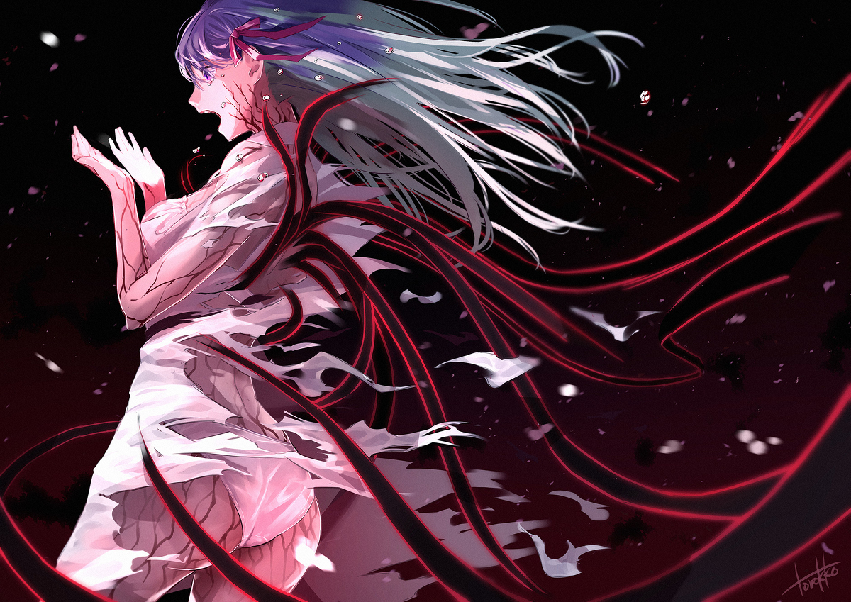 This is a pixiv picture whose title is 間桐桜（Fate/Stay night）.