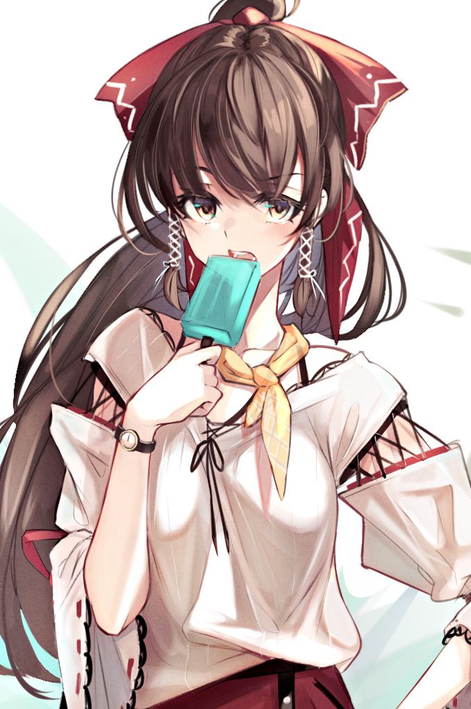 This is a pixiv picture whose title is 私服霊夢.