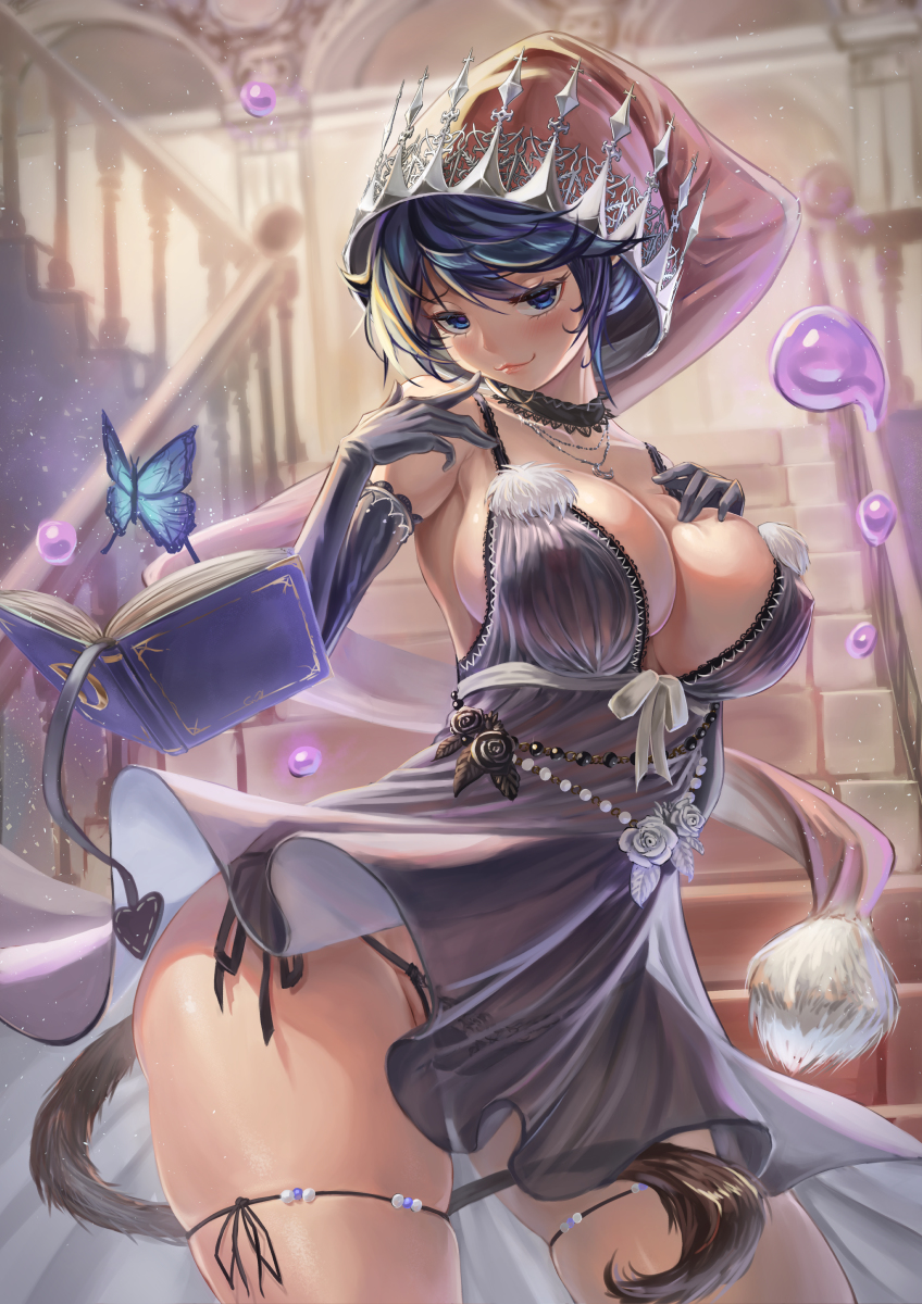 This is a pixiv picture whose title is 黒ドレスドレミーさん.