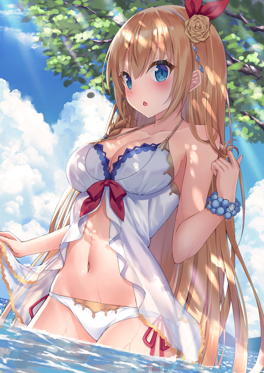 This is a pixiv picture whose title is 水着ペコ.