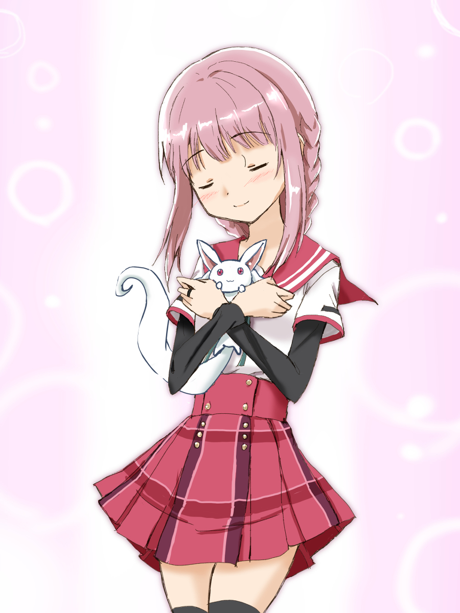 This is a pixiv picture whose title is いろは＆ちびQB.