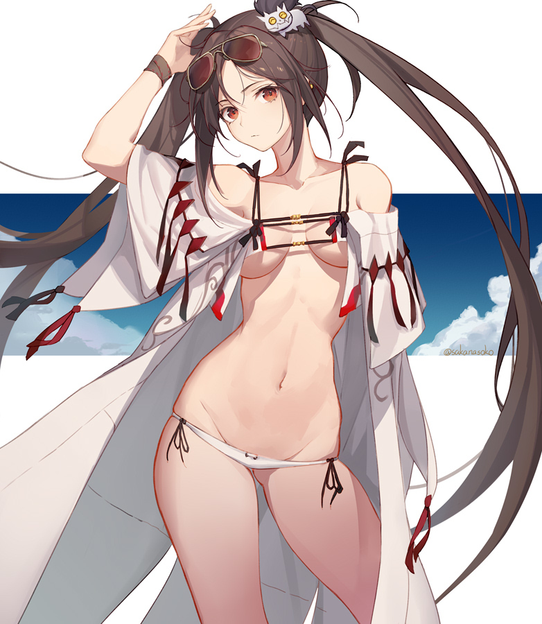 This is a pixiv picture whose title is 水着虞美人.