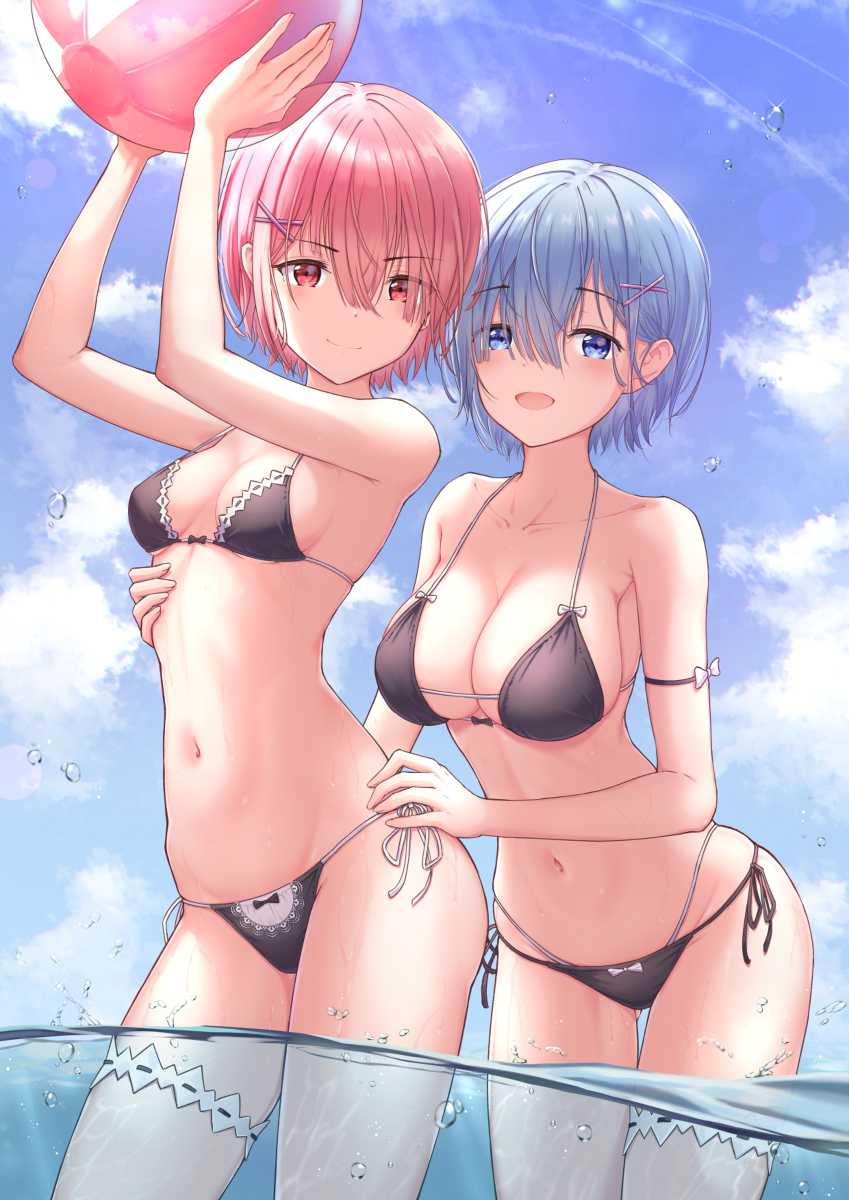 This is a pixiv picture whose title is Ram & Rem.
