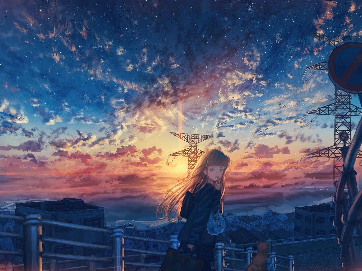 This is a pixiv picture whose title is ノスタルジックな夕焼けシリーズ.