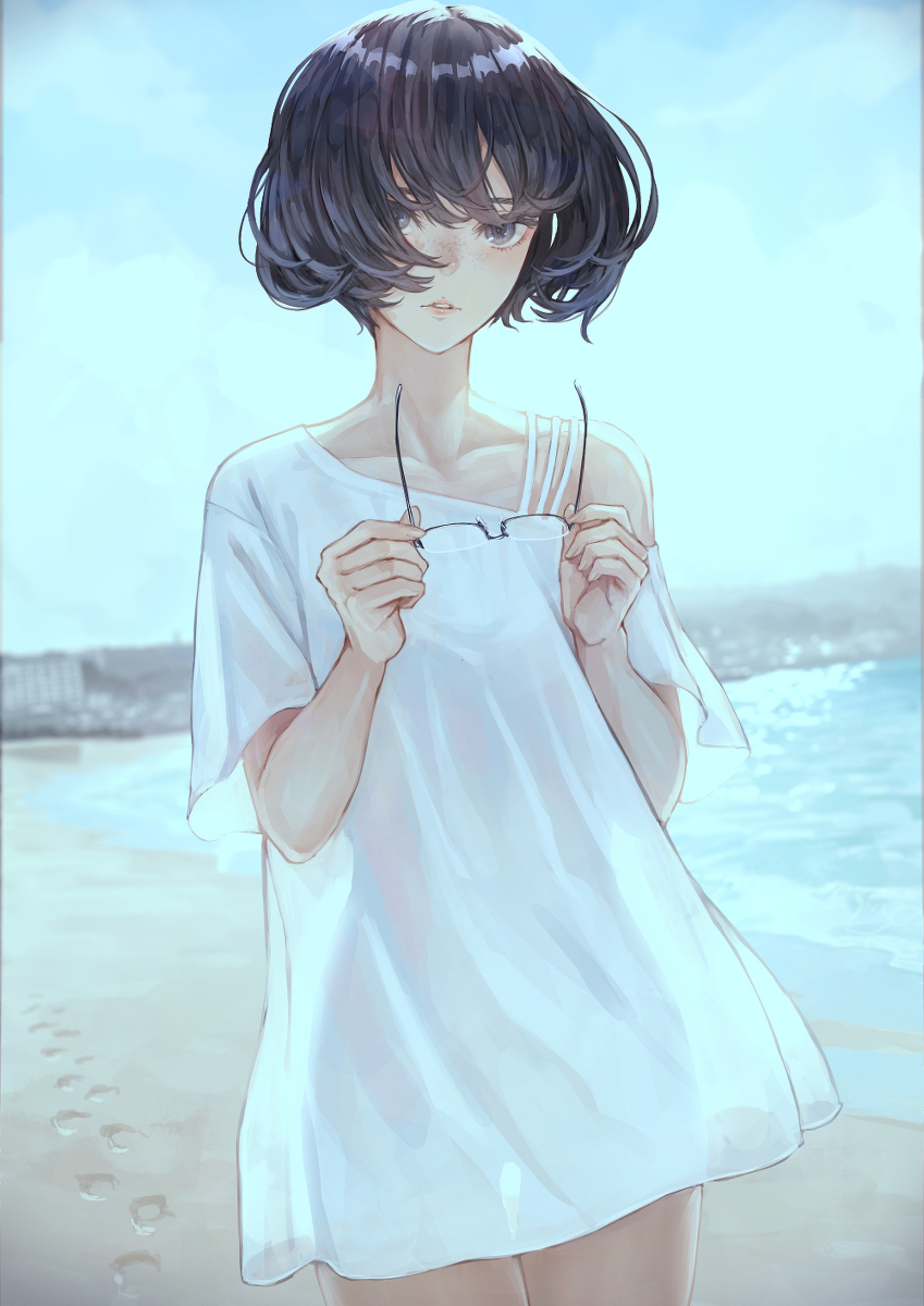 This is a pixiv picture whose title is 海岸.