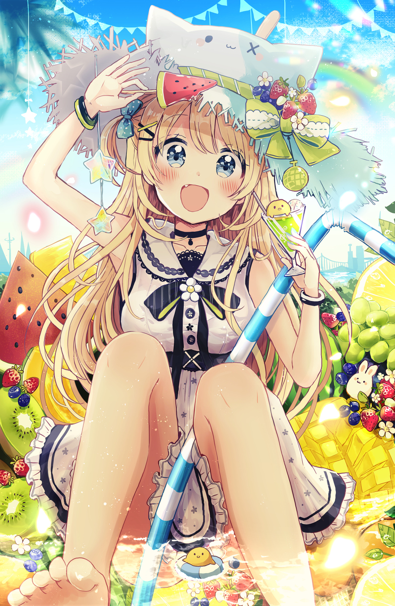 This is a pixiv picture whose title is 真夏の少女.