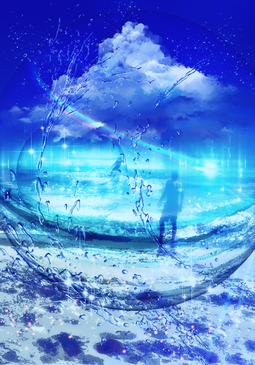 This is a pixiv picture whose title is ８月はラムネの幻影.