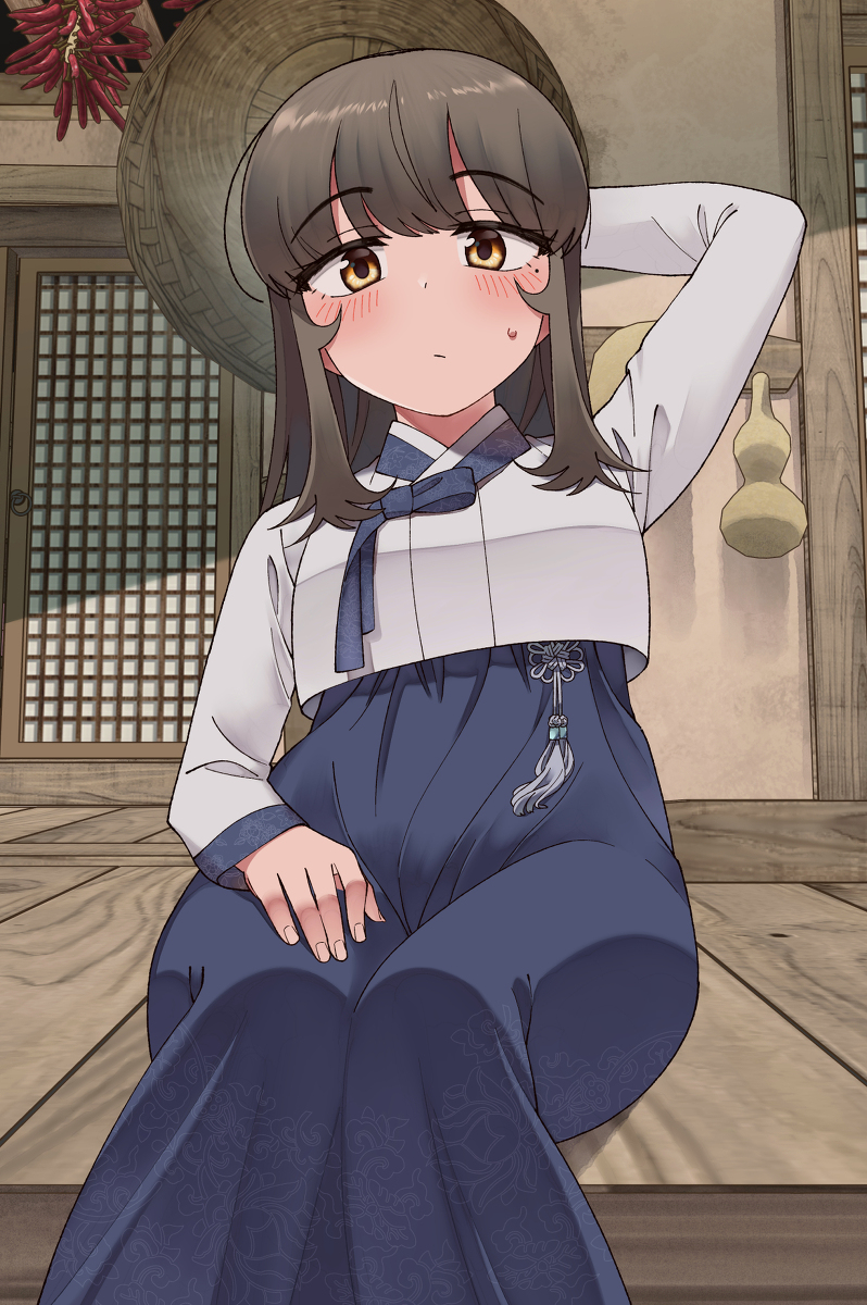 This is a pixiv picture whose title is 한복 누리.
