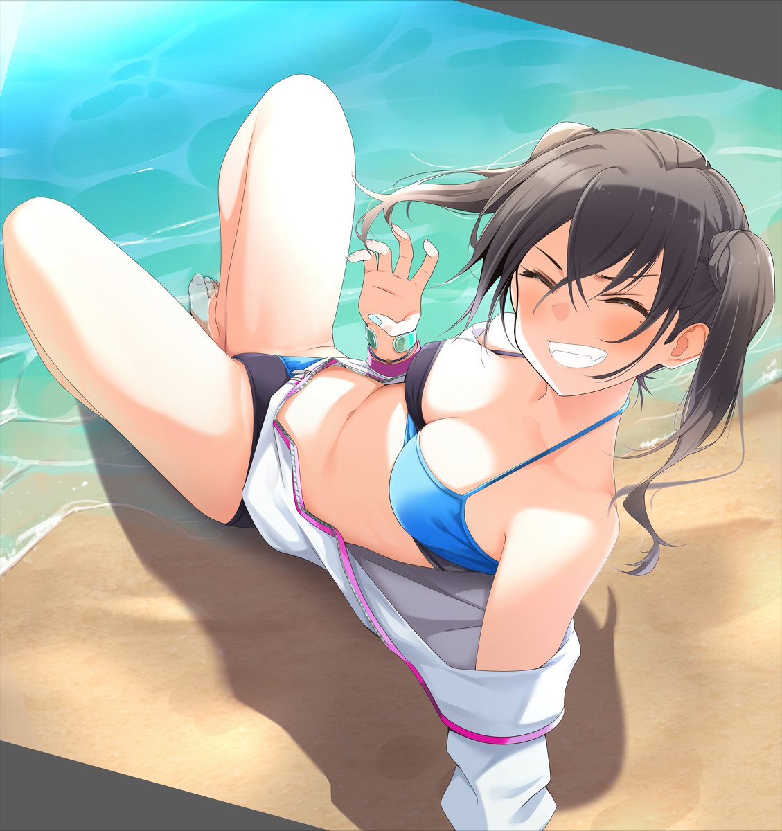 This is a pixiv picture whose title is 水着アキラちゃん.