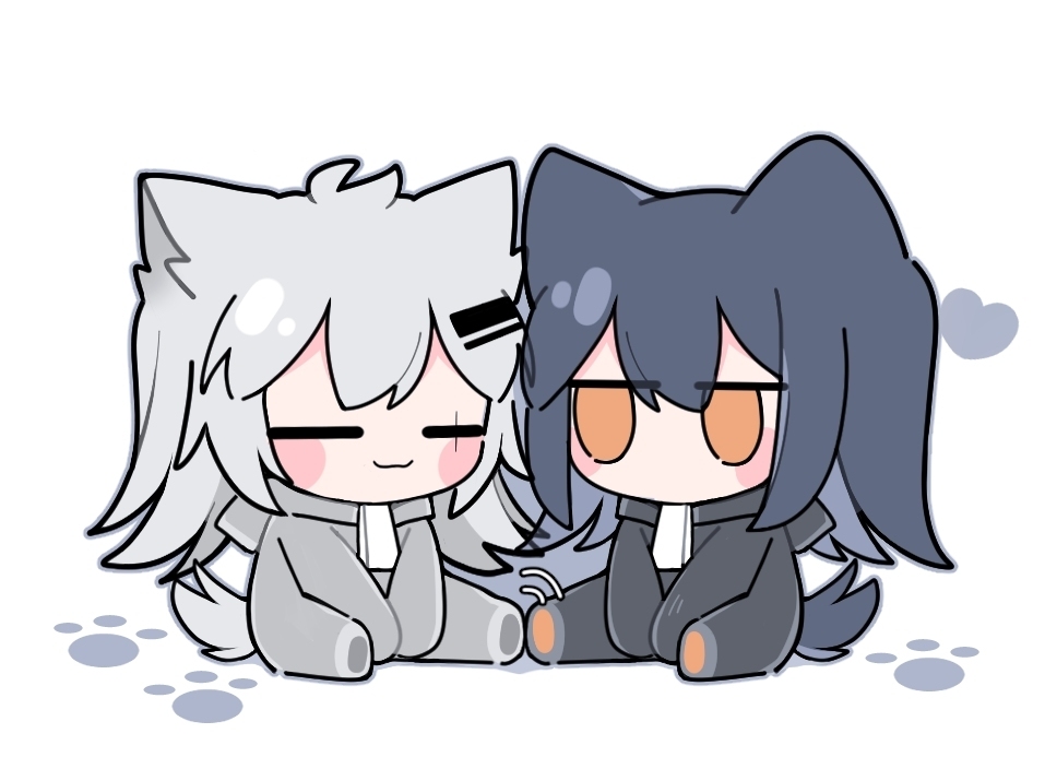 This is a pixiv picture whose title is 🐺🐺.