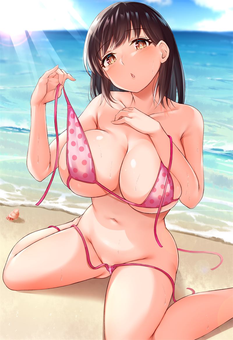 This is a pixiv picture whose title is 海！.