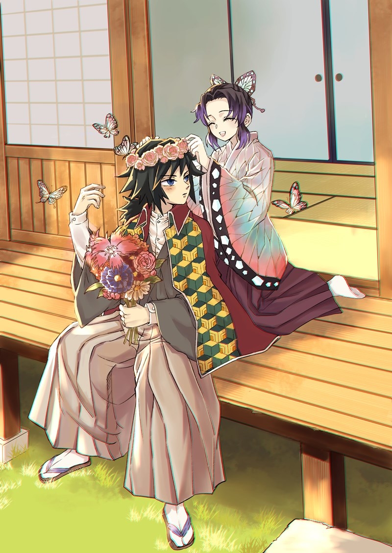 This is a pixiv picture whose title is ぎゆしの.
