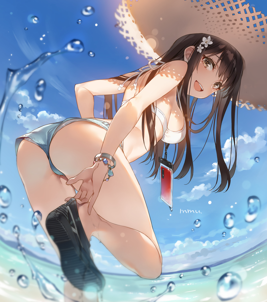 This is a pixiv picture whose title is 海に行きたかった.