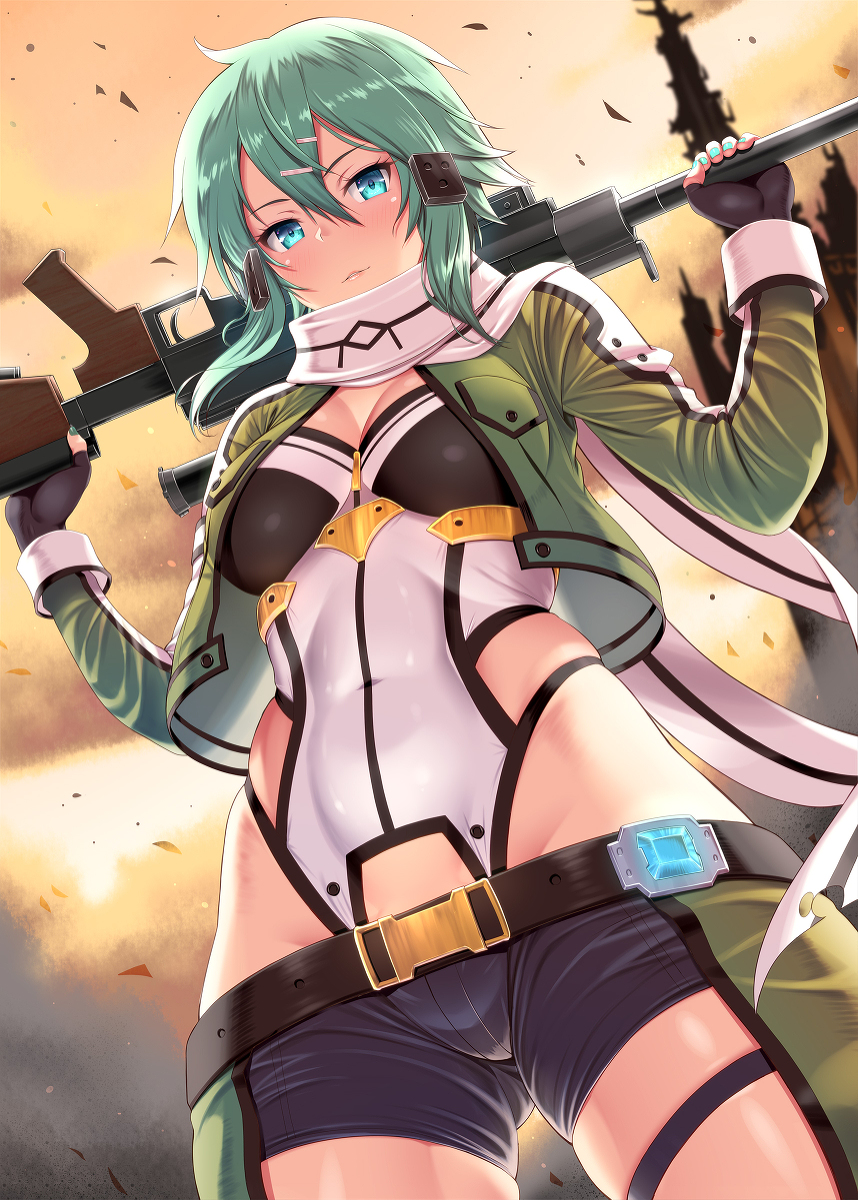 This is a pixiv picture whose title is GGOシノン.