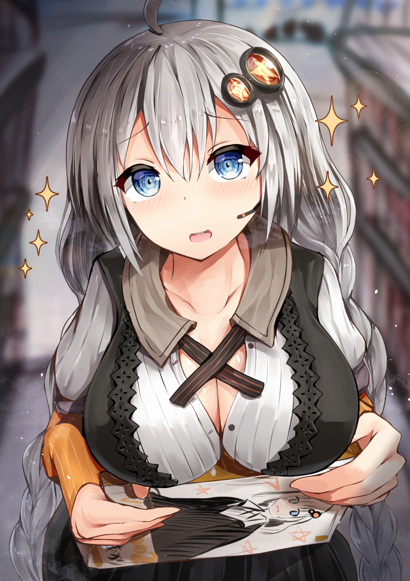 This is a pixiv picture whose title is ▼買って　ほしそうに　こちらをみている.