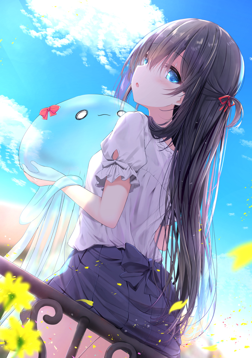 This is a pixiv picture whose title is くらげと女の子。.