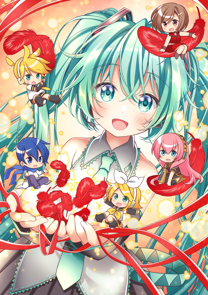 This is a pixiv picture whose title is ボカロ大集合.