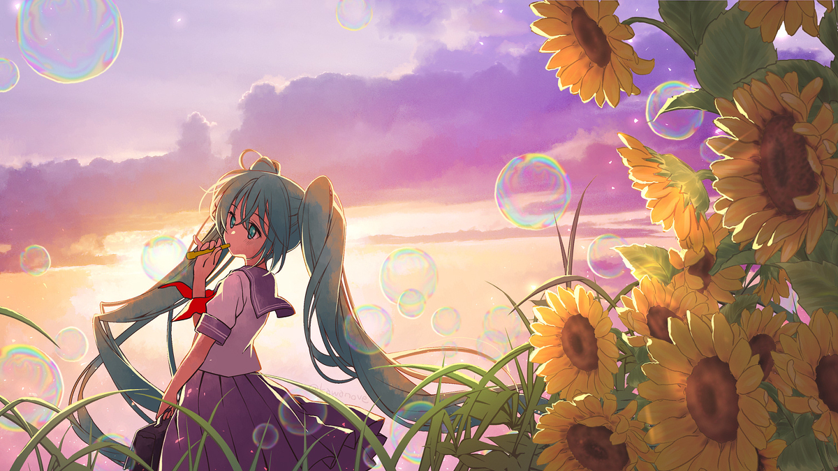 This is a pixiv picture whose title is 晩夏.