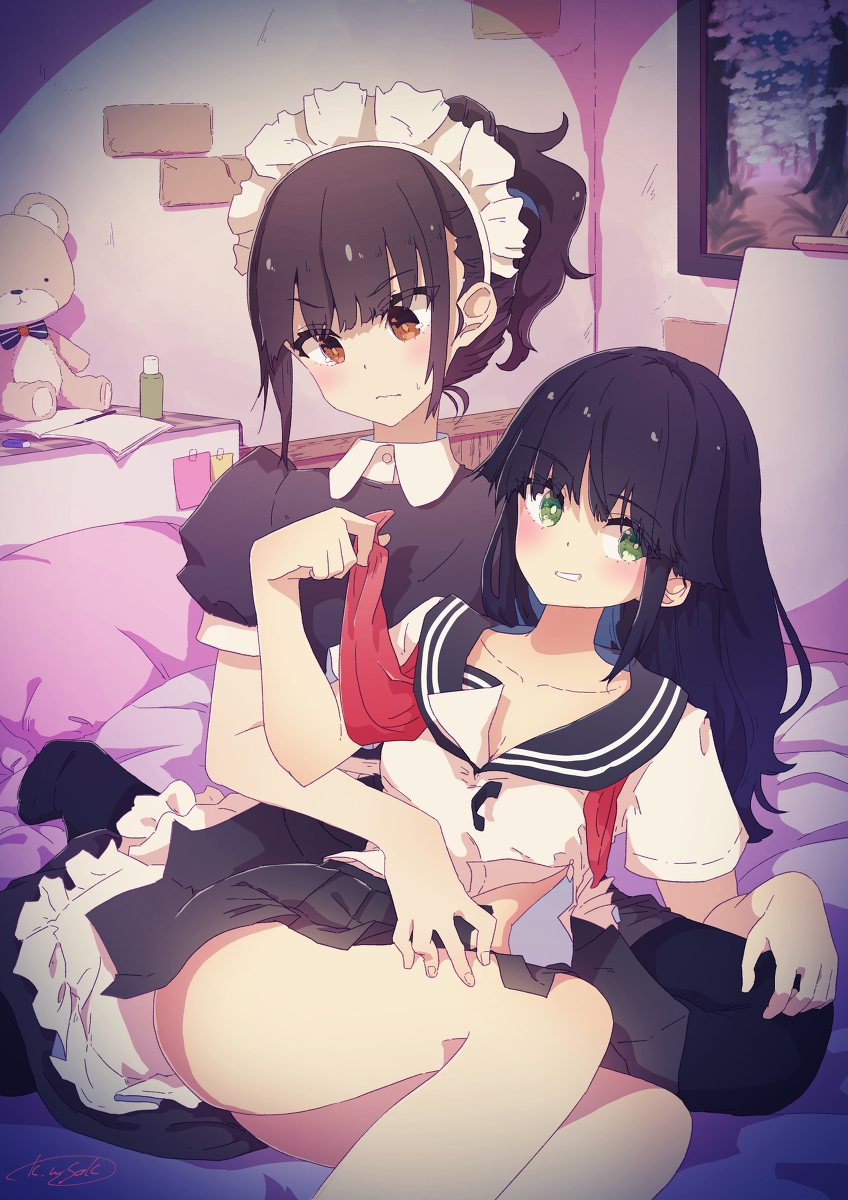 This is a pixiv picture whose title is 着替えはご自分で.
