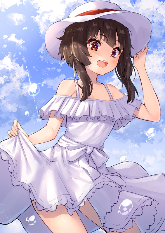 This is a pixiv picture whose title is 夏のめぐみんさん.
