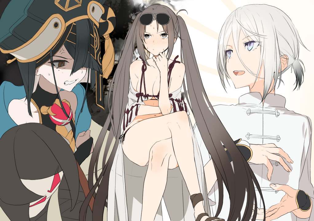 This is a pixiv picture whose title is 夏イベ絵.