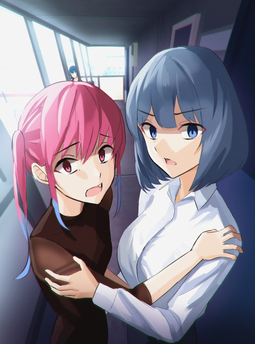 This is a pixiv picture whose title is 2人ともいい加減にしてくれ！.