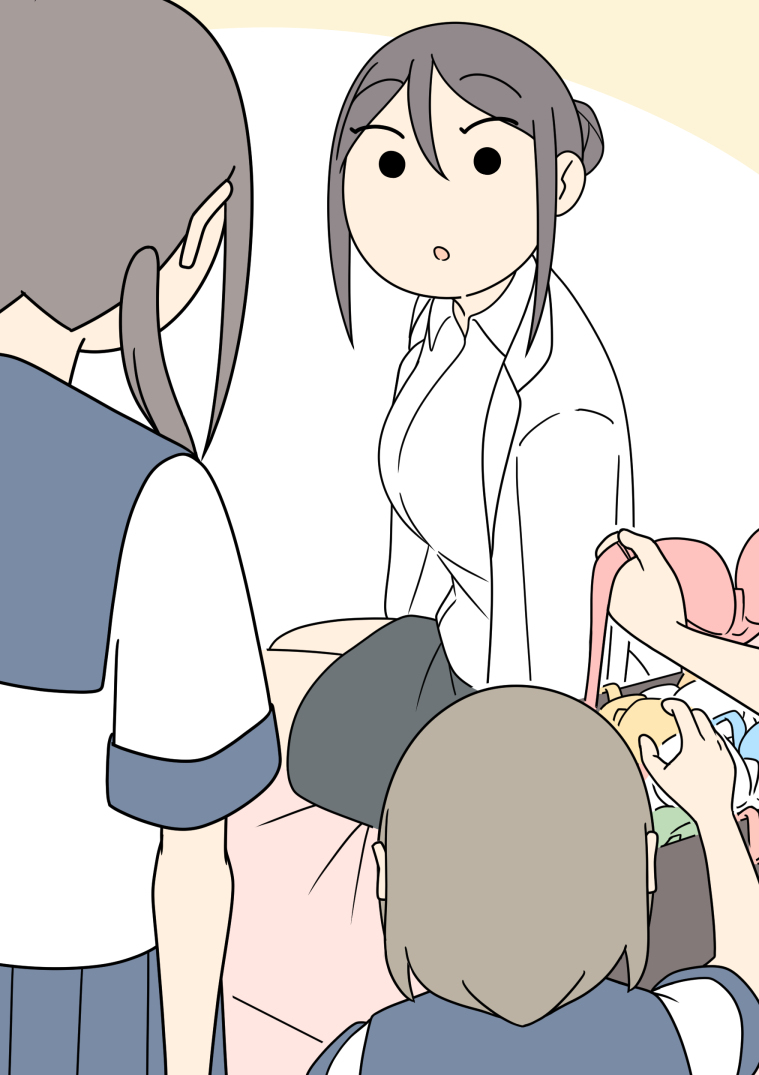 This is a pixiv picture whose title is 「それはそれとして、私は下の方の替えを探してるんですよねぇ」.