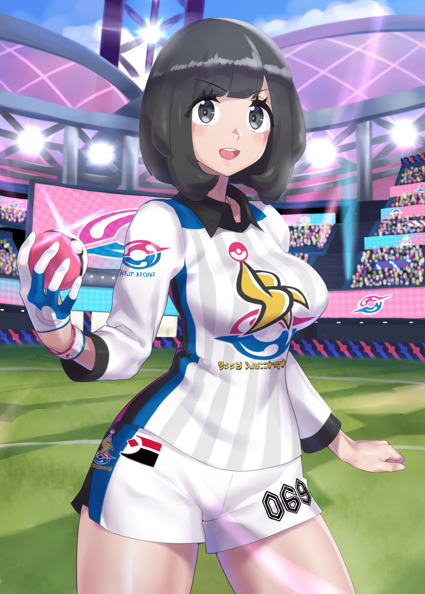 This is a pixiv picture whose title is ミヅキ in シュートスタジアム.