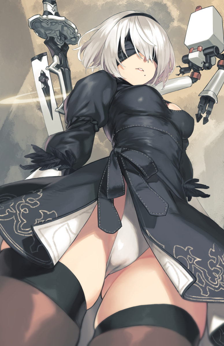 This is a pixiv picture whose title is 2B.