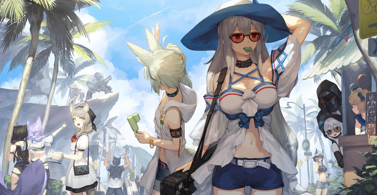 This is a pixiv picture whose title is Summer Vacation🐴🐋.