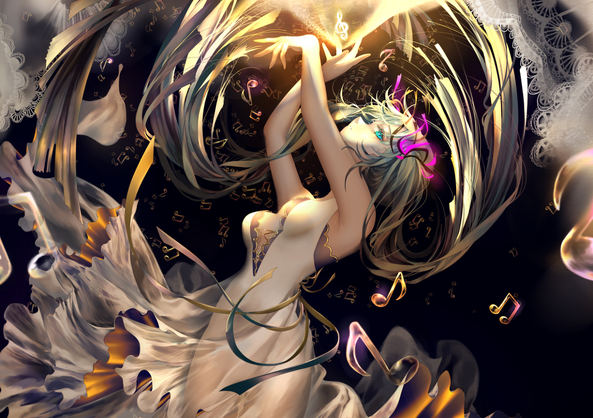 This is a pixiv picture whose title is 初音ミク生誕祭.