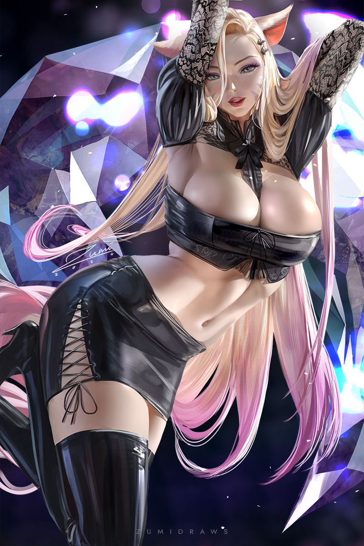 This is a pixiv picture whose title is K/DA Ahri.