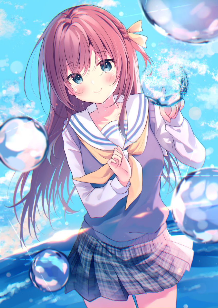 This is a pixiv picture whose title is 泡沫のキミは.