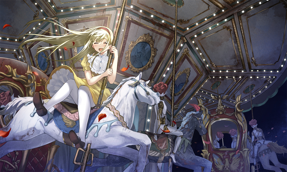 This is a pixiv picture whose title is 回転木馬.